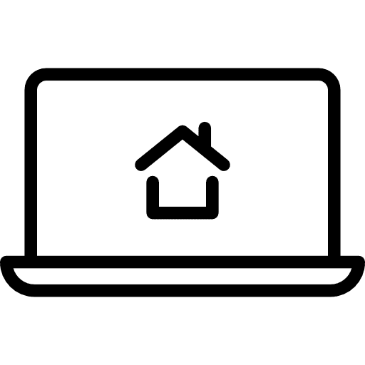 Laptop home computer technology icon
