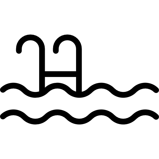 Swimming pool ladder summertime leisure icon