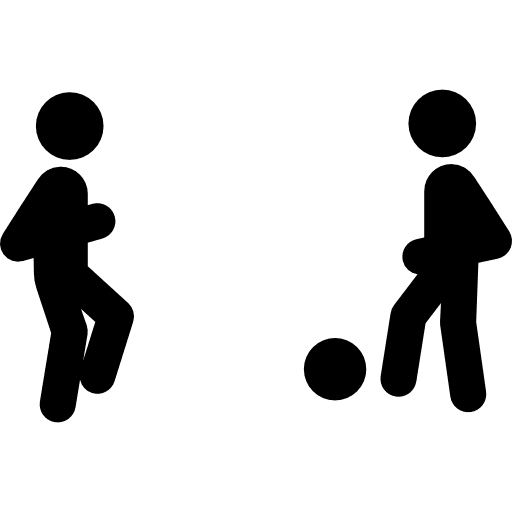 Football playing ball sports icon