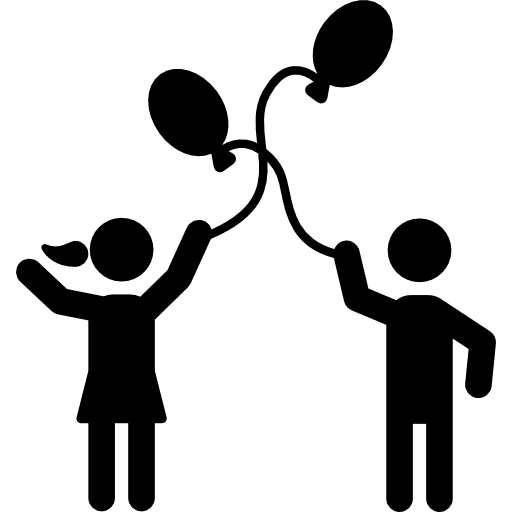 Balloon playing people kids child icon