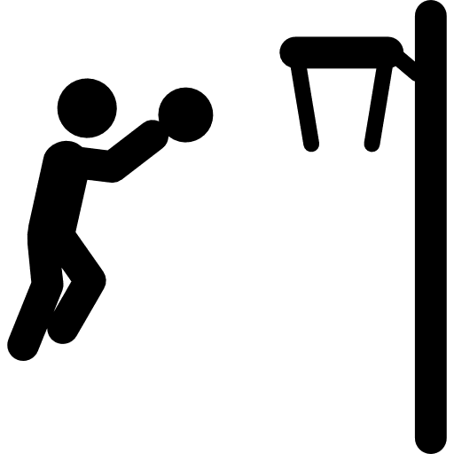 Basketball stick man ball sport icon