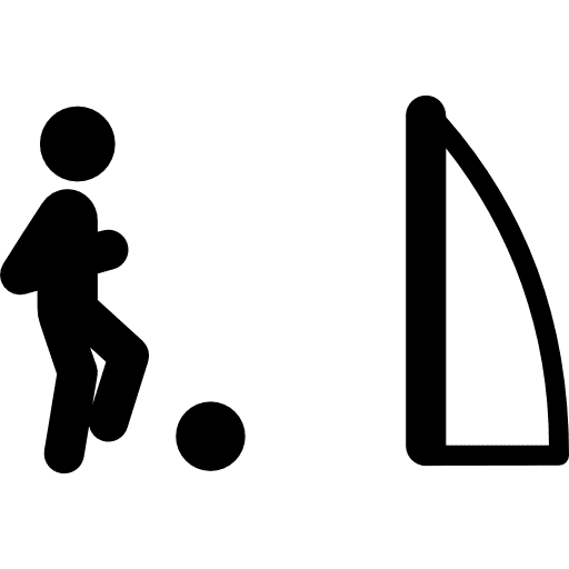 Football ball sports stick man icon