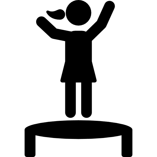 Jumping childhood girl leisure icon