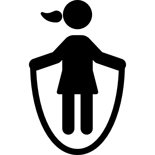 Jumping rope playing child childhood icon