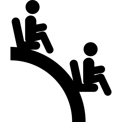 Roller coster amusement park stick man childhood icon