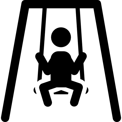 Swing child fun boy icon