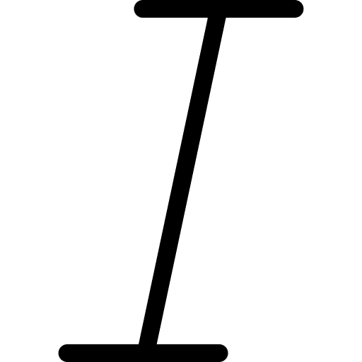 Italics typography letter i typographical icon