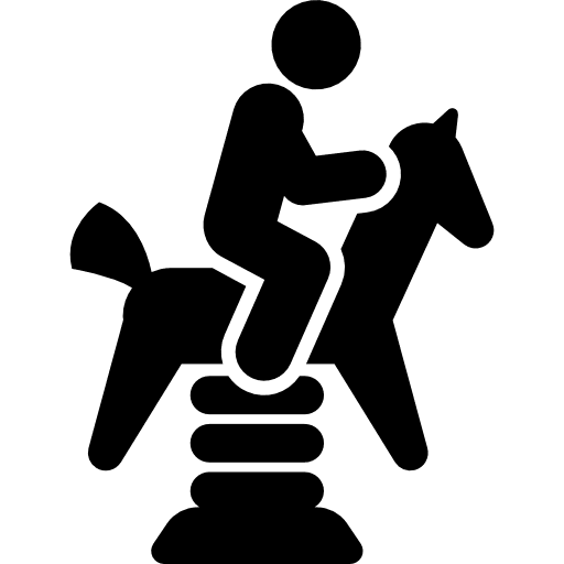 Rocking horse childhood horses fair icon