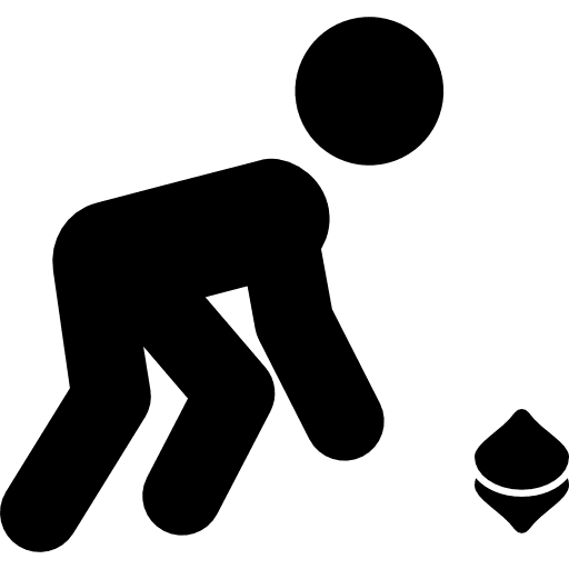 Spinner fun childhood stick man icon