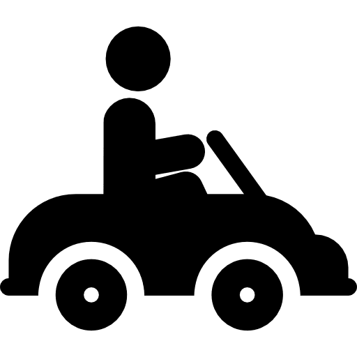 Toy car automobile cars stick man icon