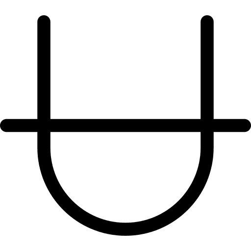 Editing editing letter u shapes icon