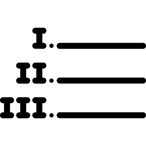 Numbering numbered texts numbers icon