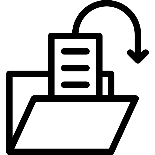 Open file open file text format archive icon