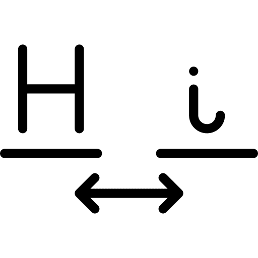 Spacing shapes spacing text format icon