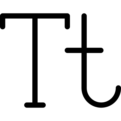 Letter size letter t shapes capital letter icon