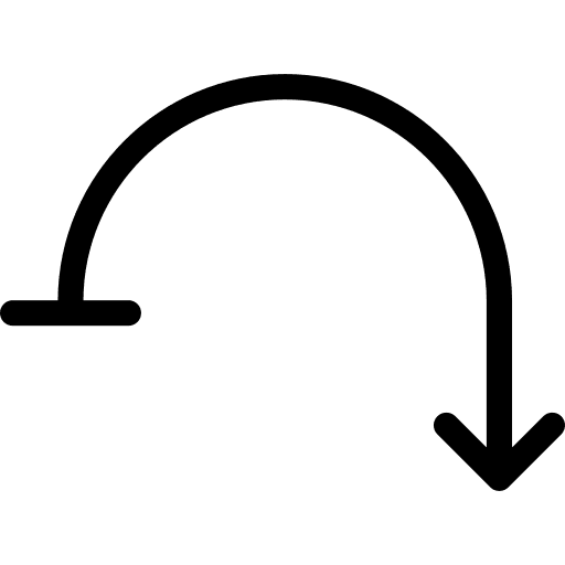 Redo curve arrow text format arrows icon