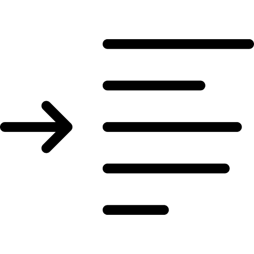 Arrow text lines text edition arrow icon