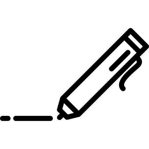 Pen edition other text lines icon