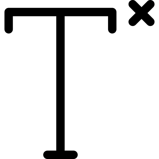 Superscript letter t text editor shapes icon