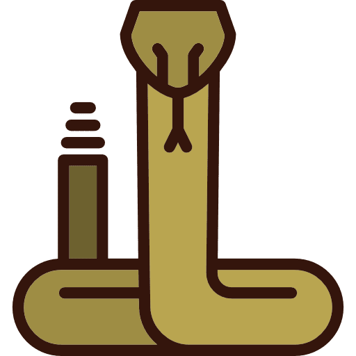 Cobra cobra dangerous animal icon