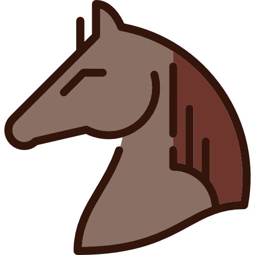 Horse horsehair hair animals icon
