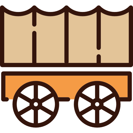Cart cart western wheels icon
