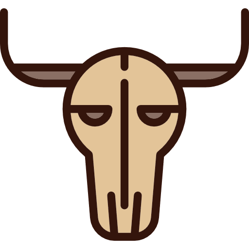 Skull western decoration decorative icon