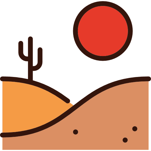 Desert nature western dry icon