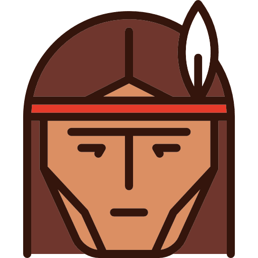 Indian feather man indian icon