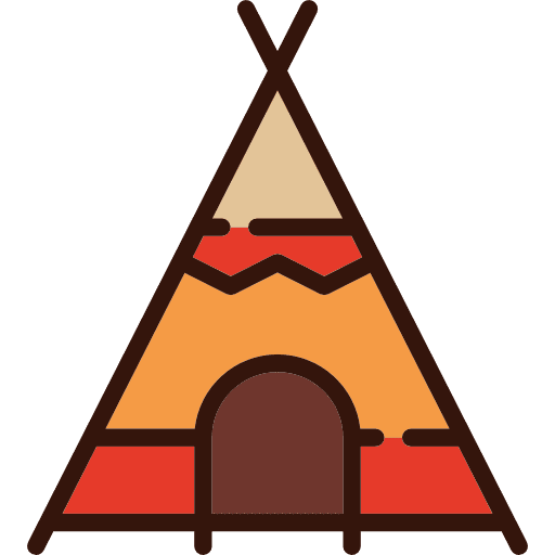 Tepee western tent tepee icon