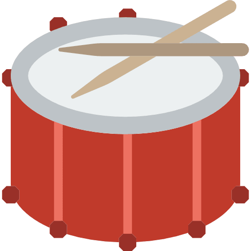 Drum percussion instrument musical instrument drumsticks icon