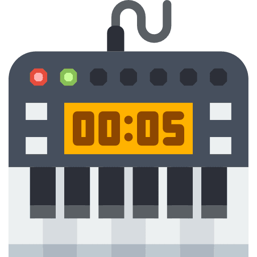 Piano keys musical instrument orchestra icon