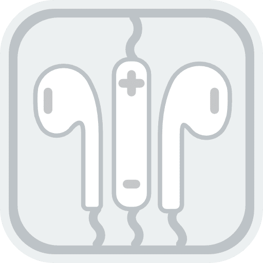 Earphones headphones audio technology icon