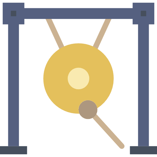 Gong oriental music instruments gong icon
