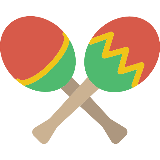 Maracas shaker music tropical icon