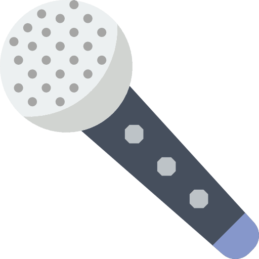Microphone sing speaker technology icon