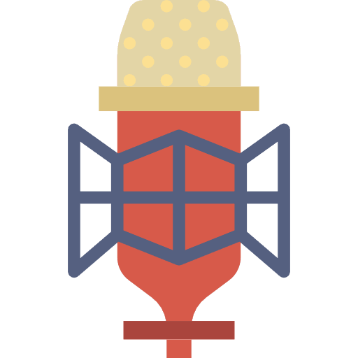 Microphone voice recording radio sound icon