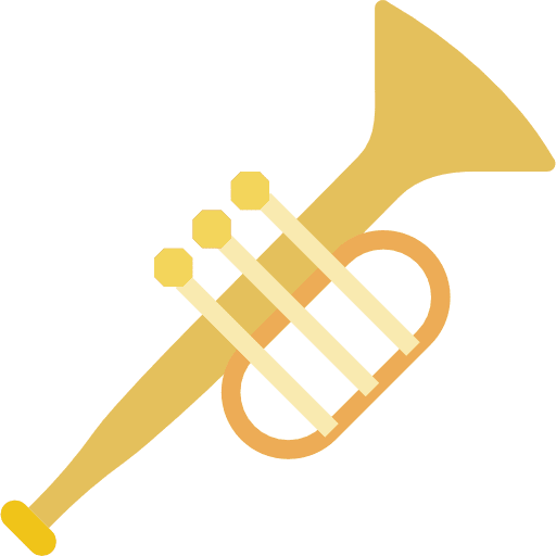 Trumpet jazz orchestra music icon