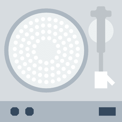 Turntable music lp technology icon