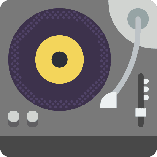 Turntable music player lp technology icon