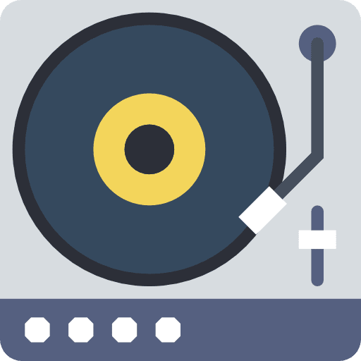Turntable music technology lp icon