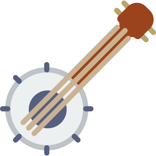 Banjo musical instrument folk music icon