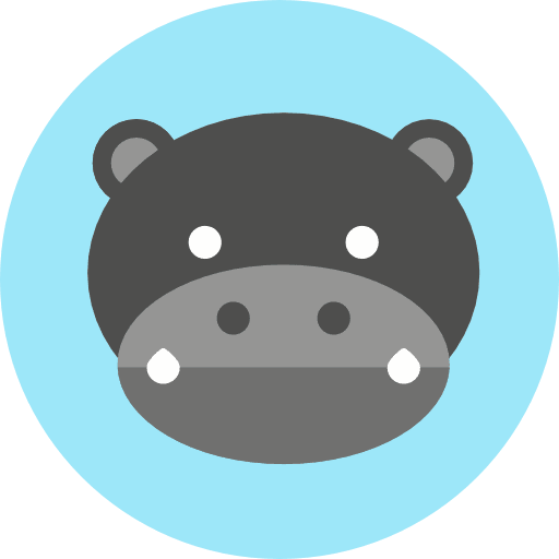 Hippopotamus zoo animal kingdom hippopotamus icon