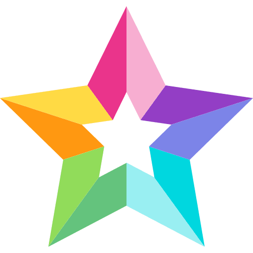 Star rate shapes signs icon