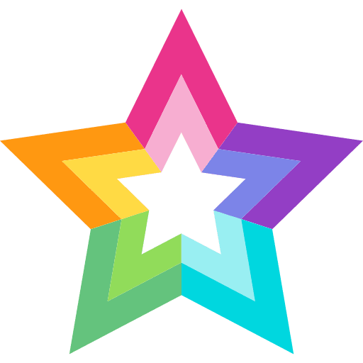 Star rate signs shapes icon