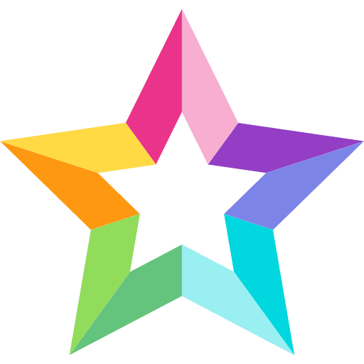 Star shapes favorite star icon