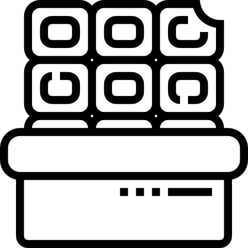 Chocolate food and restaurant bar food icon