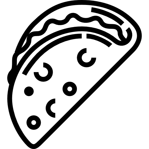 Taco fast food food food and restaurant icon