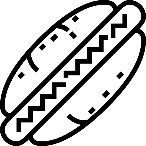 Hot dog food sausage fast food icon