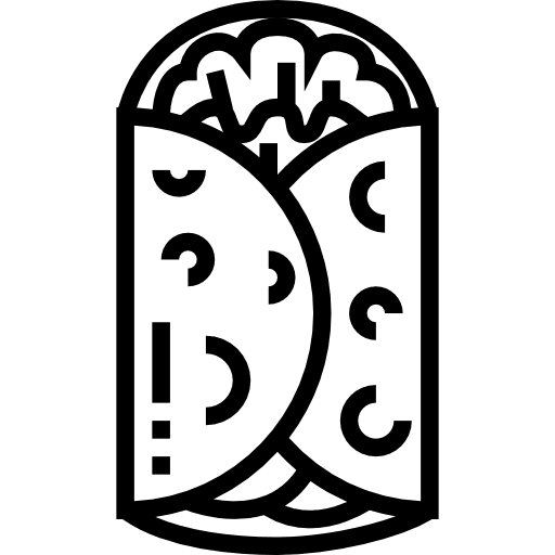 Burrito food and restaurant mexican restaurant tortilla icon